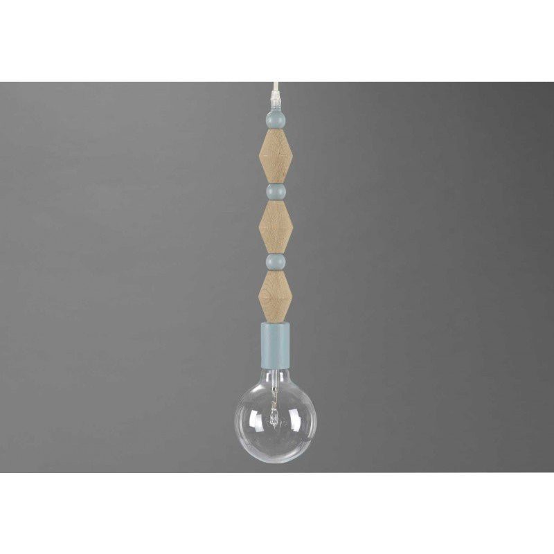 Suspension Bleu Ariel en Bois