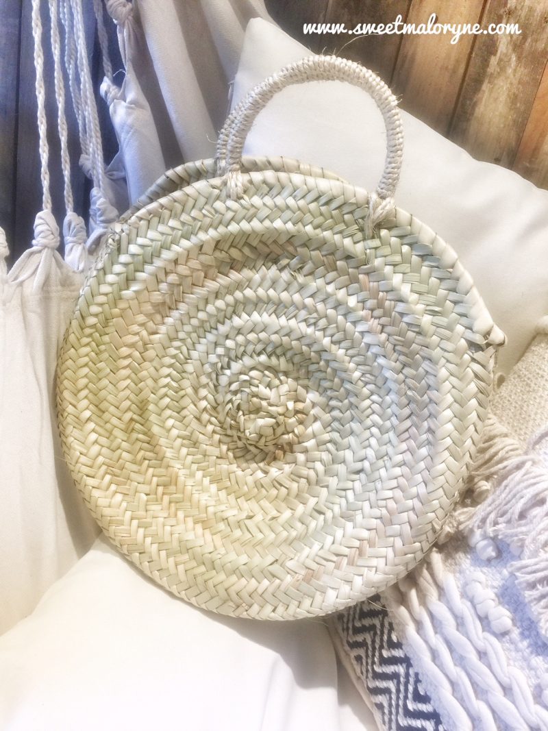 Sac Rond en Palmier Poignées Sisal Diam. 35cm