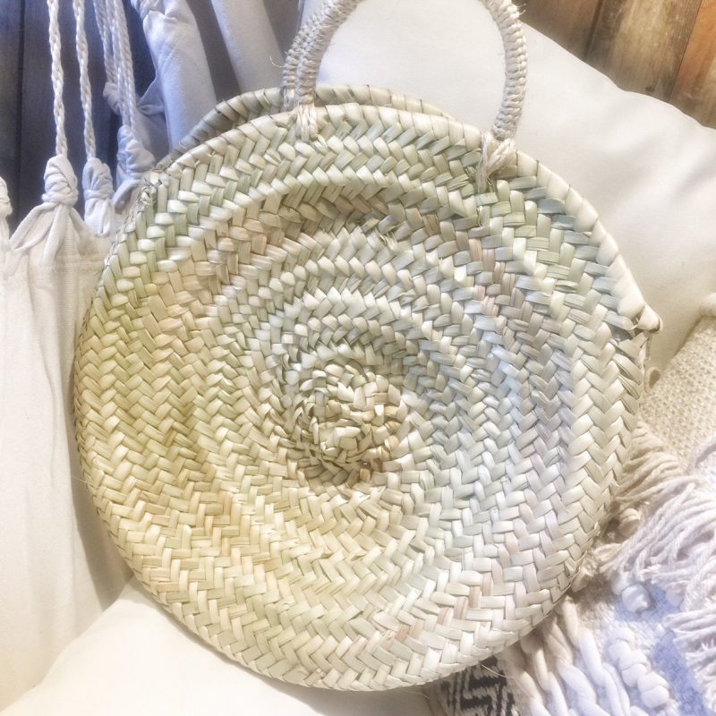 Sac Rond en Palmier Poignées Sisal Diam. 35cm