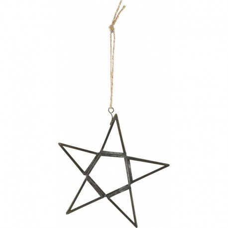 Etoile Suspendue "Athezza" en Verre 14x15cm