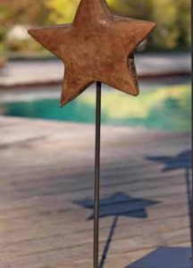 Etoile en Teck "WMG" Unfinish sur Pied H50cm