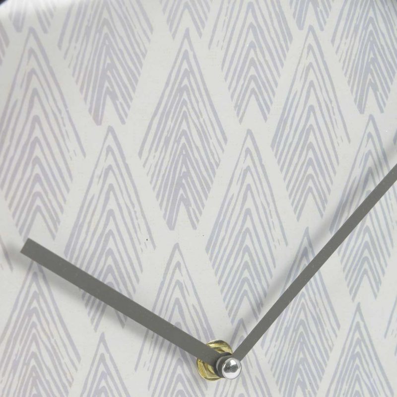 Horloge Motifs Ikat Grise 30x30x4cm