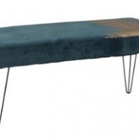 Banc Palméo Emeraude & Or 100x39xH49cm