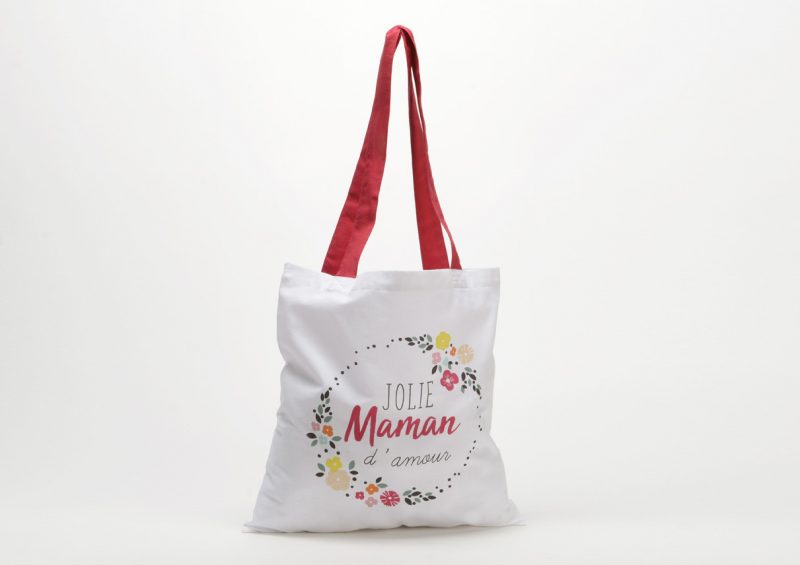 Tote Bag "Maman" Fleurs 38x38cm