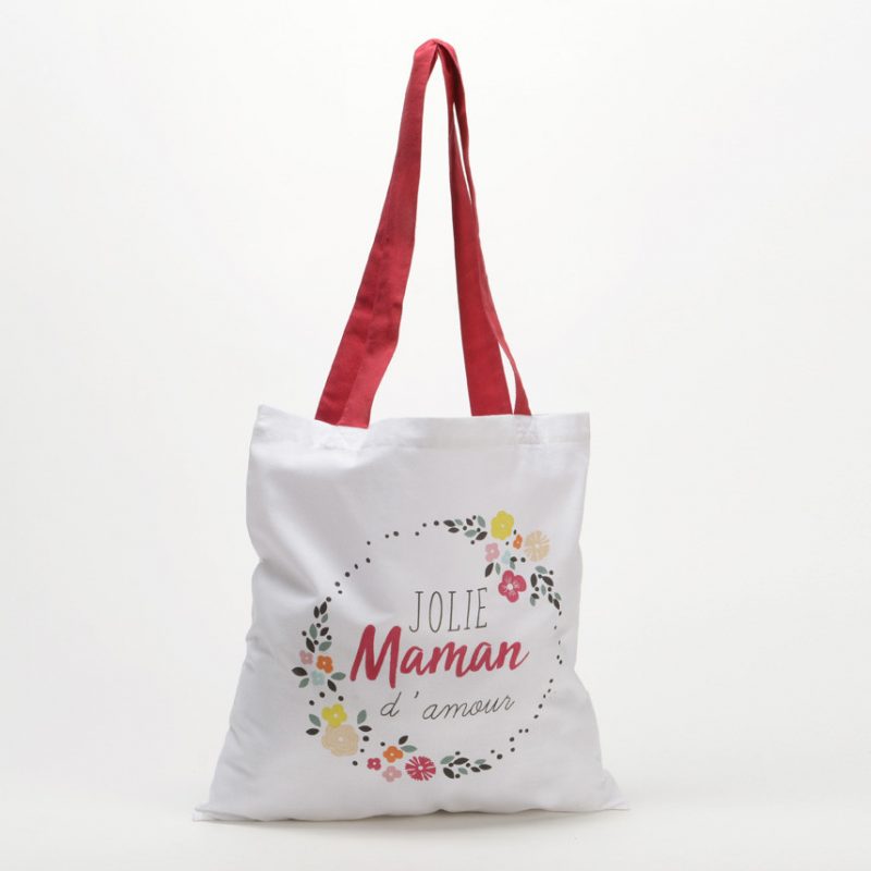 Tote Bag "Maman" Fleurs 38x38cm