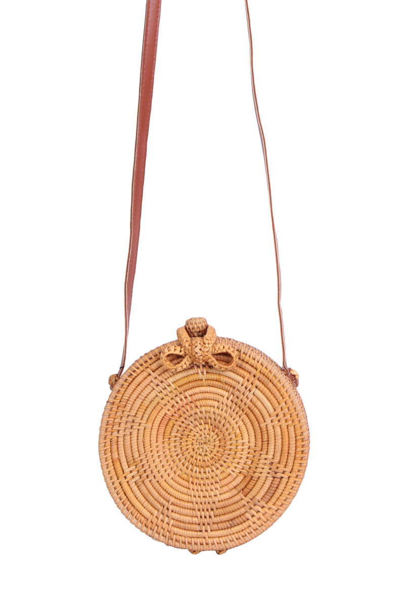 Sac rond hotsell en rotin