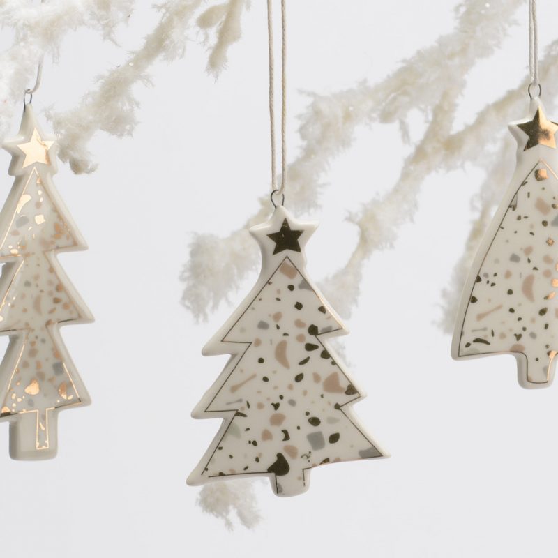 Suspension Arbre Terrazo Porcelain 3 Modèles au Choix 10,3x3,7cm