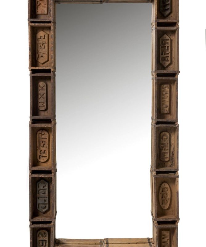 Miroir Bacs Bois Recyclés 180x90x12cm