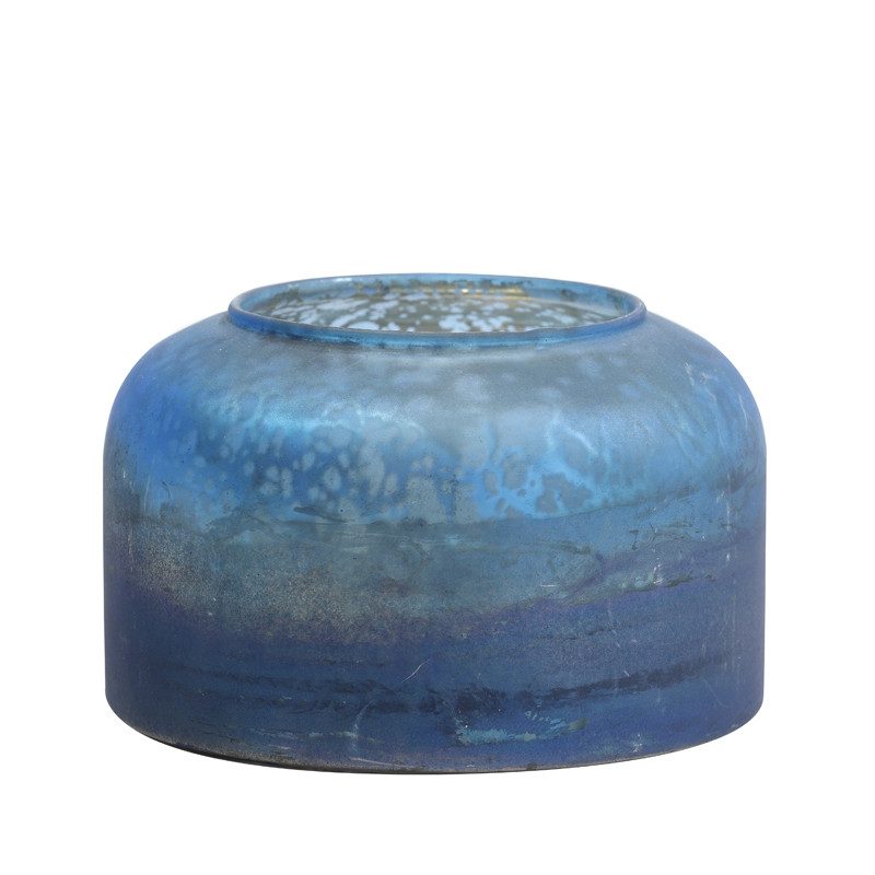 Photophore Ø10x8 cm MACOTA bleu