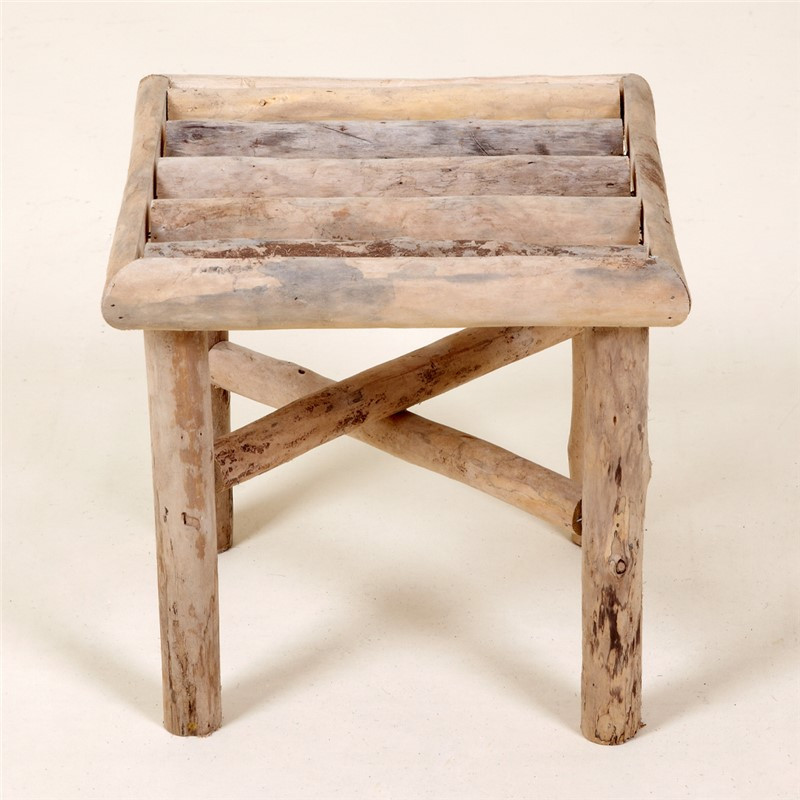 Tabouret Tronc Naturel 30x30x30 cm