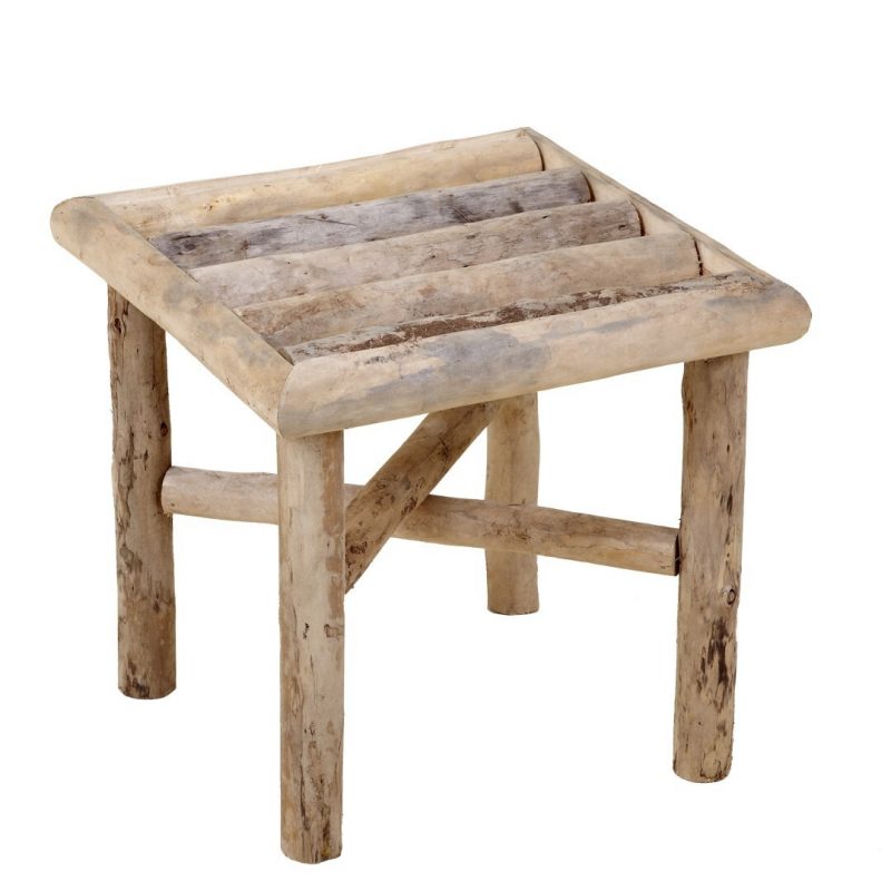 Tabouret Tronc Naturel 30x30x30 cm