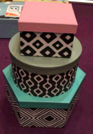 Set de 3 Boîtes en Carton en 3 Formes avec Couvercle