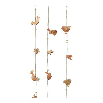 Guirlande Printanière en Bois Naturel et Vert 3 Modèles au Choix 180cm