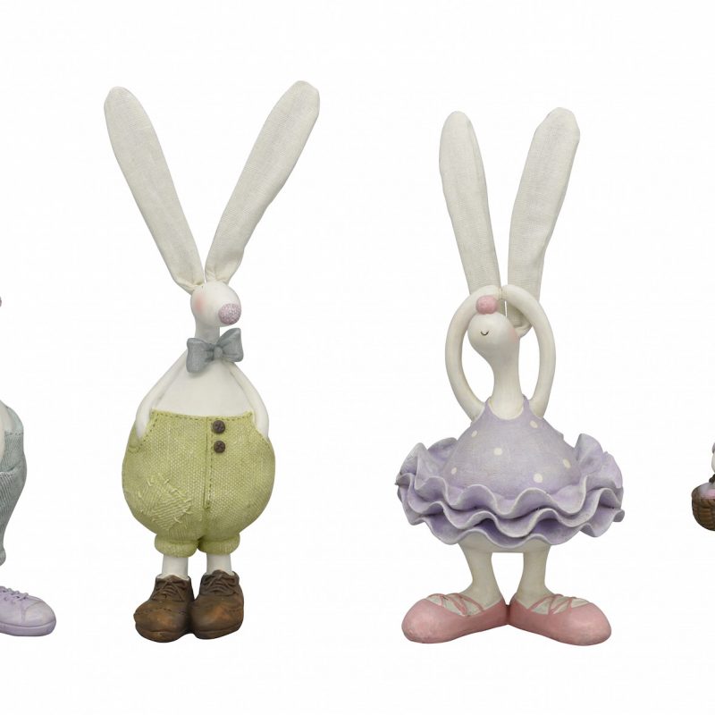 Lapin Sannie en Polyrésine 4 Modèles au Choix H.27xm