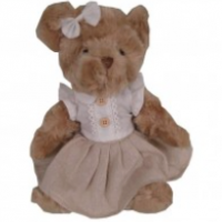 Peluche Oursonne "Clémence" 17x27x10cm