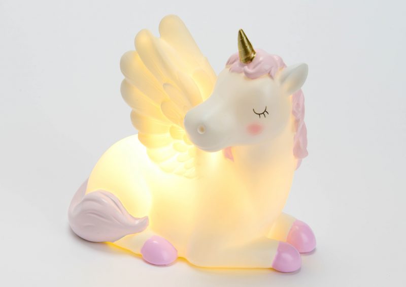 Veilleuse Licorne en Polynésien Nitro 3 Piles AAA non fournies 17x11x17,5cm