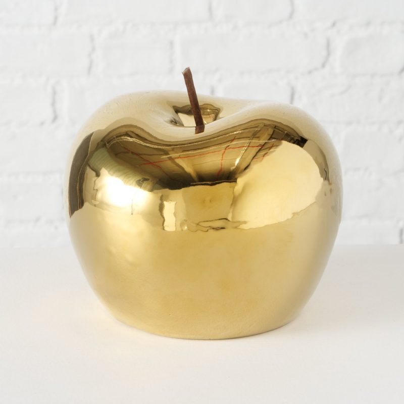 Pomme Nesta en Porcelaine Dorée H.14cm – Image 2