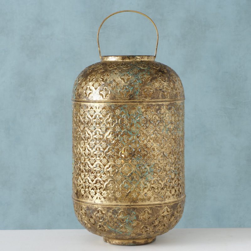 Lanterne Cataleya en Métal Laqué Doré H.43cm – Image 5
