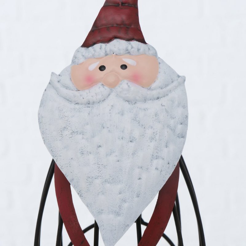 Lanterne Santa Klaus en Fer Laqué 2 Modèles au Choix H.34cm – Image 3