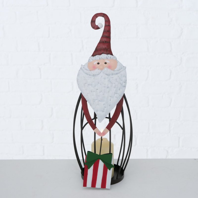 Lanterne Santa Klaus en Fer Laqué 2 Modèles au Choix H.34cm – Image 7