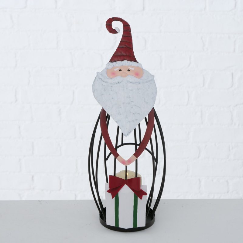 Lanterne Santa Klaus en Fer Laqué 2 Modèles au Choix H.34cm – Image 6