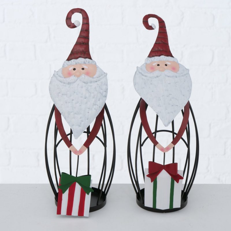 Lanterne Santa Klaus en Fer Laqué 2 Modèles au Choix H.34cm – Image 5