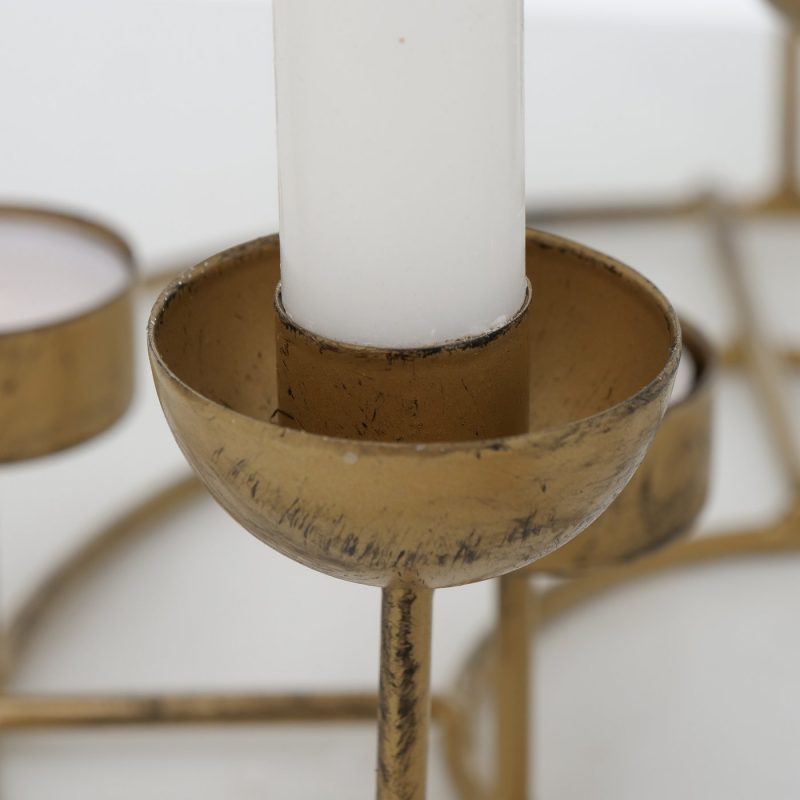 Chandelier Julius Rond en Métal enduit Doré H.10cm – Image 4