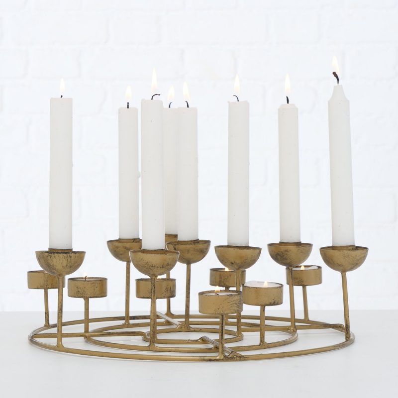 Chandelier Julius Rond en Métal enduit Doré H.10cm – Image 6