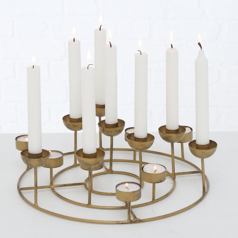 Chandelier Julius Rond en Métal enduit Doré H.10cm – Image 3