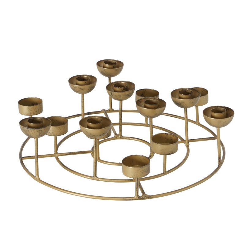 Chandelier Julius Rond en Métal enduit Doré H.10cm – Image 2