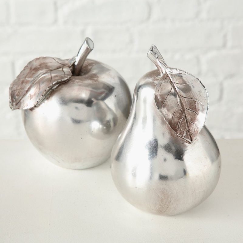 Poire en Résine Argentée H.15cm – Image 6