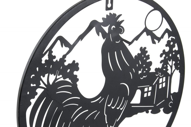 Décoration Murale "Coq" en Métal 2 Modèles au Choix 40x1x40cm – Image 3