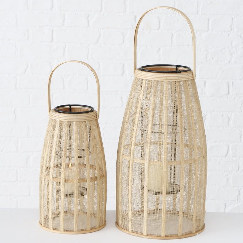 Lanterne "Namur" en Rotin Naturel H.32cm – Image 5