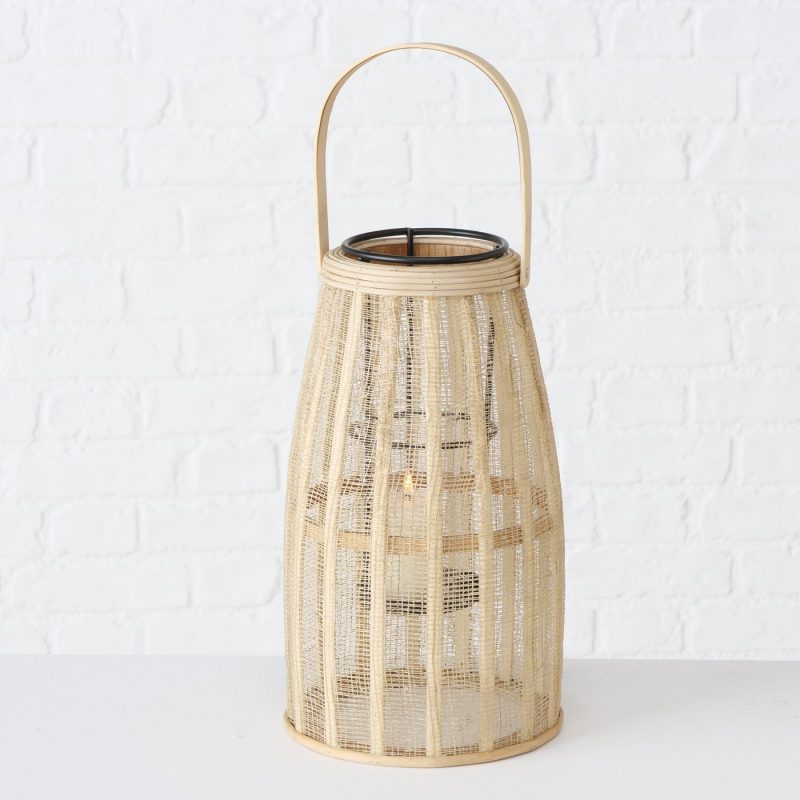 Lanterne "Namur" en Rotin Naturel H.32cm – Image 4