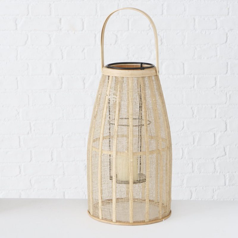 Lanterne "Namur" en Rotin Naturel H.44cm