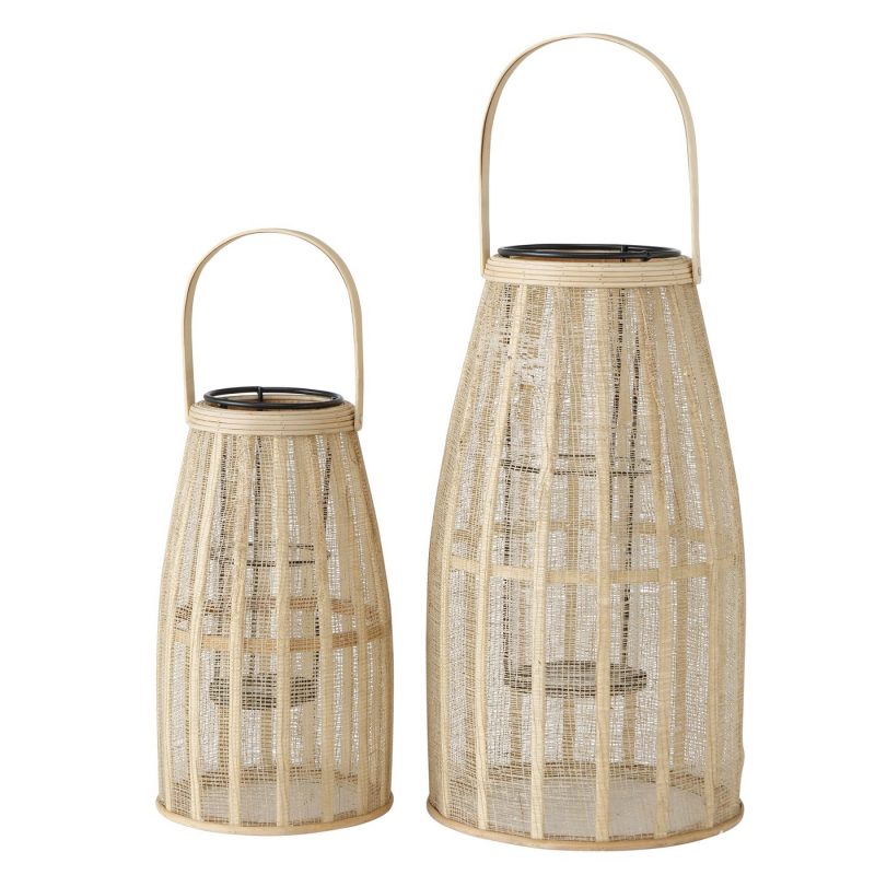 Lanterne "Namur" en Rotin Naturel H.32cm – Image 3