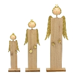 Ange "Lilian" en Bois Naturel 10x5x35cm