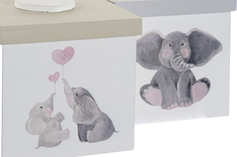 Boîte en Bois "Éléphant" 2 Modèles au Choix 11,5x11,5x11cm – Image 3