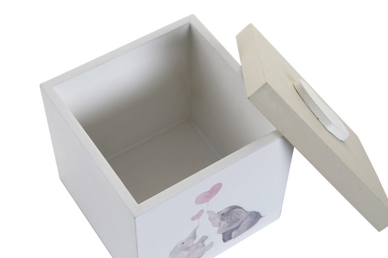 Boîte en Bois "Éléphant" 2 Modèles au Choix 11,5x11,5x11cm – Image 2