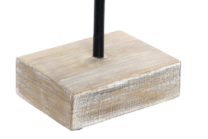 Sculpture Homme "Albasia" en Bois Décapé et Métal 14x11x74cm – Image 2