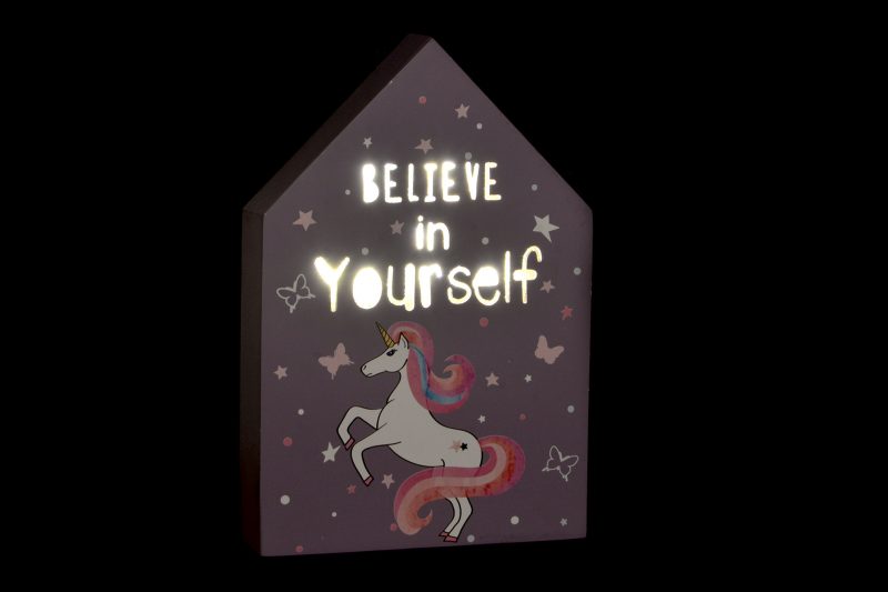 Veilleuse Lumineuse "Licorne" en Bois 2 Modèles au Choix 17x3,5x25cm – Image 5