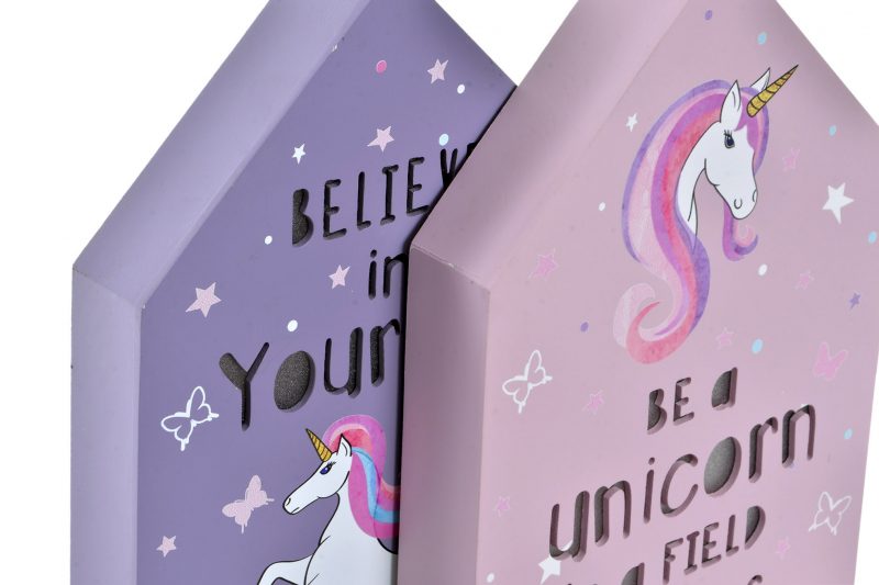 Veilleuse Lumineuse "Licorne" en Bois 2 Modèles au Choix 17x3,5x25cm – Image 4