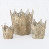 Couronne Barol en Métal Doré Affiné H.16cm – Image 2