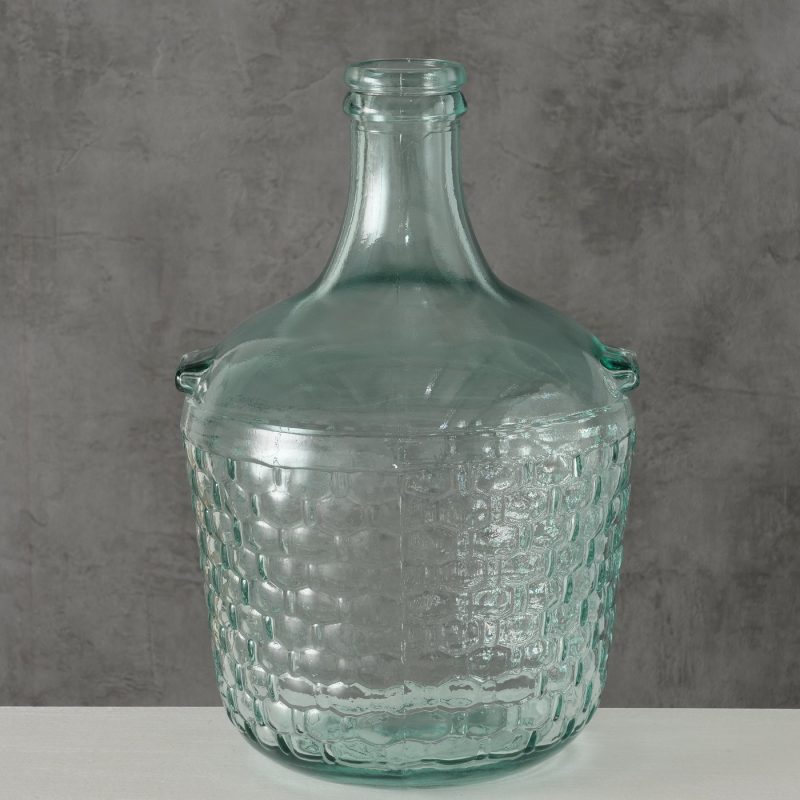 Vase Amita Style Dame Jeanne en Verre Recyclé Clair H.30cm