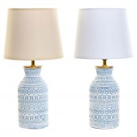 Lampe de Table en Grès et Polyester 2 Couleurs au Choix 20x20x39cm – Image 5
