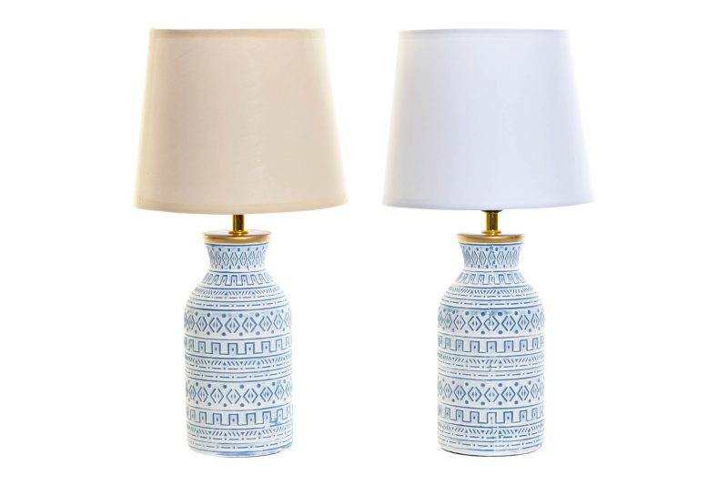 Lampe de Table en Grès et Polyester 2 Couleurs au Choix 20x20x39cm – Image 5