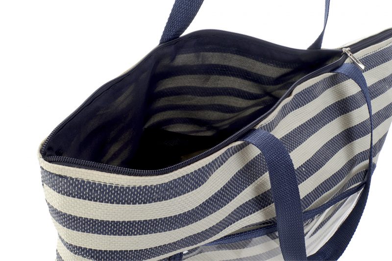 Sac de Plage en Toile et PVC 2 Modèles au Choix 55x17x35cm – Image 3