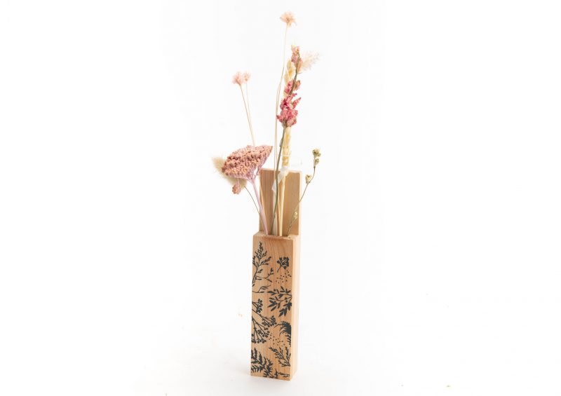 Soliflore Mural en Bois 20x4x3cm