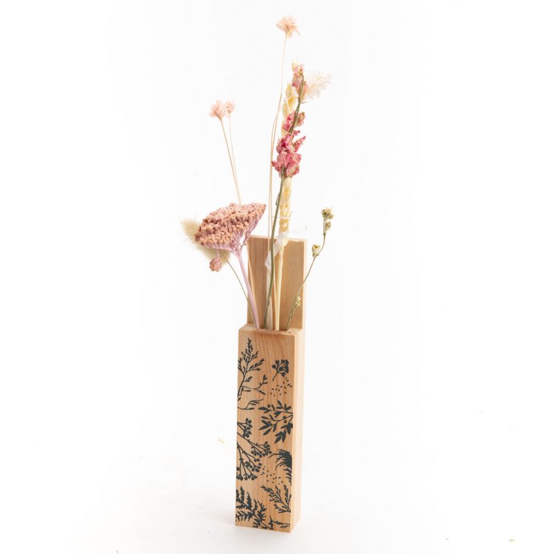 Soliflore Mural en Bois 20x4x3cm