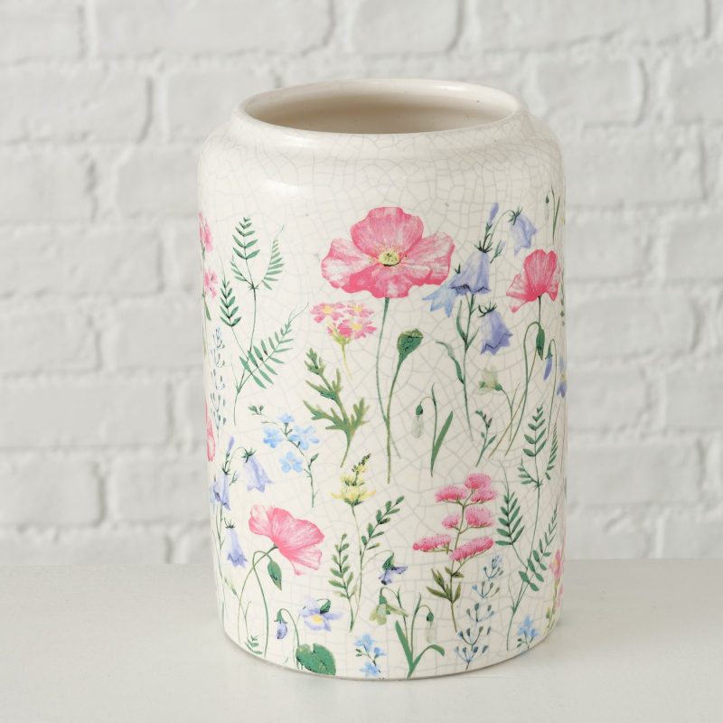 Vase "Gerlinda" Poterie Craquelée 2 Modèles au Choix H.19cm – Image 5